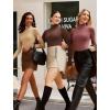 imageAvidlove Bodysuits for Women High Neck Long Sleeve Body Suits Snap Closure Double Lined Mock Neck Bodysuit SoftBrown