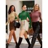 imageAvidlove Bodysuits for Women High Neck Long Sleeve Body Suits Snap Closure Double Lined Mock Neck Bodysuit SoftGreen