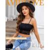 imageAvidlove Bralettes for Women Lace Spaghetti Strap Tank Top Tube Slim Basic Camisole1black