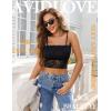 imageAvidlove Bralettes for Women Lace Spaghetti Strap Tank Top Tube Slim Basic Camisole1black