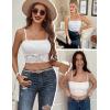 imageAvidlove Bralettes for Women Lace Spaghetti Strap Tank Top Tube Slim Basic Camisole1white