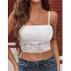 imageAvidlove Bralettes for Women Lace Spaghetti Strap Tank Top Tube Slim Basic Camisole1white