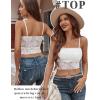 imageAvidlove Bralettes for Women Lace Spaghetti Strap Tank Top Tube Slim Basic Camisole1white