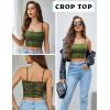 imageAvidlove Bralettes for Women Lace Spaghetti Strap Tank Top Tube Slim Basic CamisoleArmy Green