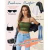imageAvidlove Bralettes for Women Lace Spaghetti Strap Tank Top Tube Slim Basic CamisoleArmy Green