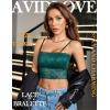imageAvidlove Bralettes for Women Lace Spaghetti Strap Tank Top Tube Slim Basic CamisoleBlue Green