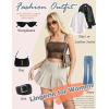 imageAvidlove Bralettes for Women Lace Spaghetti Strap Tank Top Tube Slim Basic CamisoleBrown