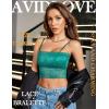 imageAvidlove Bralettes for Women Lace Spaghetti Strap Tank Top Tube Slim Basic CamisoleCeladon Green