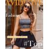 imageAvidlove Bralettes for Women Lace Spaghetti Strap Tank Top Tube Slim Basic CamisoleDark Gray