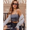 imageAvidlove Bralettes for Women Lace Spaghetti Strap Tank Top Tube Slim Basic CamisoleDark Gray