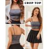 imageAvidlove Bralettes for Women Lace Spaghetti Strap Tank Top Tube Slim Basic CamisoleDark Gray