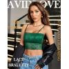 imageAvidlove Bralettes for Women Lace Spaghetti Strap Tank Top Tube Slim Basic CamisoleGreen