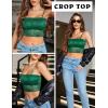 imageAvidlove Bralettes for Women Lace Spaghetti Strap Tank Top Tube Slim Basic CamisoleGreen