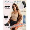 imageAvidlove Bralettes for Women Lace Spaghetti Strap Tank Top Tube Slim Basic CamisoleKhaki