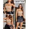 imageAvidlove Bralettes for Women Lace Spaghetti Strap Tank Top Tube Slim Basic CamisoleKhaki