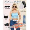 imageAvidlove Bralettes for Women Lace Spaghetti Strap Tank Top Tube Slim Basic CamisoleLight Blue
