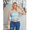 imageAvidlove Bralettes for Women Lace Spaghetti Strap Tank Top Tube Slim Basic CamisoleLight Blue