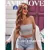 imageAvidlove Bralettes for Women Lace Spaghetti Strap Tank Top Tube Slim Basic CamisoleLight Gray