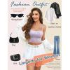 imageAvidlove Bralettes for Women Lace Spaghetti Strap Tank Top Tube Slim Basic CamisoleLight Purple