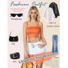 imageAvidlove Bralettes for Women Lace Spaghetti Strap Tank Top Tube Slim Basic CamisoleOrange