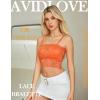 imageAvidlove Bralettes for Women Lace Spaghetti Strap Tank Top Tube Slim Basic CamisoleOrange