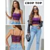 imageAvidlove Bralettes for Women Lace Spaghetti Strap Tank Top Tube Slim Basic CamisolePurple