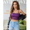 imageAvidlove Bralettes for Women Lace Spaghetti Strap Tank Top Tube Slim Basic CamisolePurple