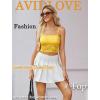 imageAvidlove Bralettes for Women Lace Spaghetti Strap Tank Top Tube Slim Basic CamisoleYellow