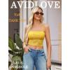 imageAvidlove Bralettes for Women Lace Spaghetti Strap Tank Top Tube Slim Basic CamisoleYellow