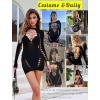 imageAvidlove Fishnet Lingerie for Women Sexy Long Sleeve Mesh Badydoll Chemise Lingeries Dress Hollow Out OutfitsBblack