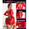 imageAvidlove Fishnet Lingerie for Women Sexy Long Sleeve Mesh Badydoll Chemise Lingeries Dress Hollow Out OutfitsBred