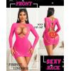 imageAvidlove Fishnet Lingerie for Women Sexy Long Sleeve Mesh Badydoll Chemise Lingeries Dress Hollow Out OutfitsRose Red