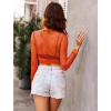 imageAvidlove Fishnet Top for Women Fishnet Crop Top Long Sleeve Fishnet Shirt Fishnet Long Sleeve TopOrange