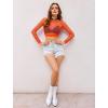 imageAvidlove Fishnet Top for Women Fishnet Crop Top Long Sleeve Fishnet Shirt Fishnet Long Sleeve TopOrange