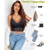 imageAvidlove Lace Bralette for Women V Neck Camisoles Racerback Adjustable Strap Sexy Crop TopsBlack
