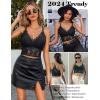 imageAvidlove Lace Bralette for Women V Neck Camisoles Racerback Adjustable Strap Sexy Crop TopsBlack