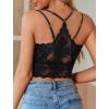 imageAvidlove Lace Bralette for Women V Neck Camisoles Racerback Adjustable Strap Sexy Crop TopsBlack