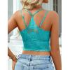 imageAvidlove Lace Bralette for Women V Neck Camisoles Racerback Adjustable Strap Sexy Crop TopsBlue Green