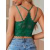 imageAvidlove Lace Bralette for Women V Neck Camisoles Racerback Adjustable Strap Sexy Crop TopsDark Green