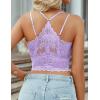 imageAvidlove Lace Bralette for Women V Neck Camisoles Racerback Adjustable Strap Sexy Crop TopsLilac
