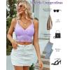 imageAvidlove Lace Bralette for Women V Neck Camisoles Racerback Adjustable Strap Sexy Crop TopsLilac