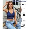 imageAvidlove Lace Bralette for Women V Neck Camisoles Racerback Adjustable Strap Sexy Crop TopsNavy