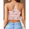 imageAvidlove Lace Bralette for Women V Neck Camisoles Racerback Adjustable Strap Sexy Crop TopsPink