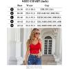 imageAvidlove Lace Bralette for Women V Neck Camisoles Racerback Adjustable Strap Sexy Crop TopsRed