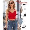 imageAvidlove Lace Bralette for Women V Neck Camisoles Racerback Adjustable Strap Sexy Crop TopsRed