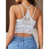 imageAvidlove Lace Bralette for Women V Neck Camisoles Racerback Adjustable Strap Sexy Crop TopsWhite
