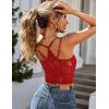 imageAvidlove Lace Bralette for Women V Neck Camisoles Racerback Adjustable Strap Sexy Crop TopsWine Red