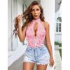 imageAvidlove Lingerie for Women Sexy Lace Bodysuit Deep V Teddy One Piece Babydoll Nightgown XSXXLPinkwith Snap Crotch