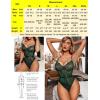 imageAvidlove Women Lingerie Bodysuit Lace Teddy Snap Crotch One Piece Underwire BabydollDark Green