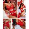 imageAvidlove Women Lingerie Bodysuit Lace Teddy Snap Crotch One Piece Underwire BabydollRed